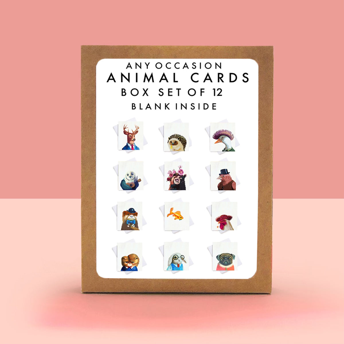 Animal Card Box - 12 Card Box Set