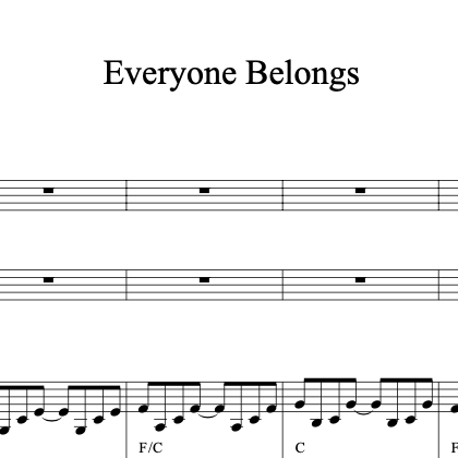 Everyone Belongs Sheet Music