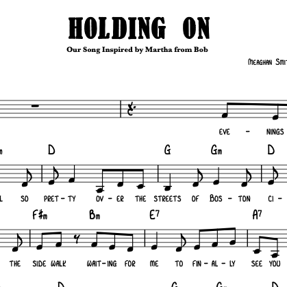 Holding On Sheet Music (Lead Sheet)