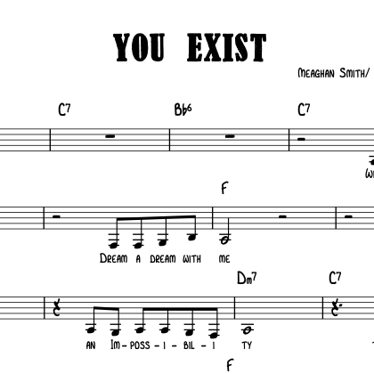 You Exist Sheet Music (Lead Sheet)