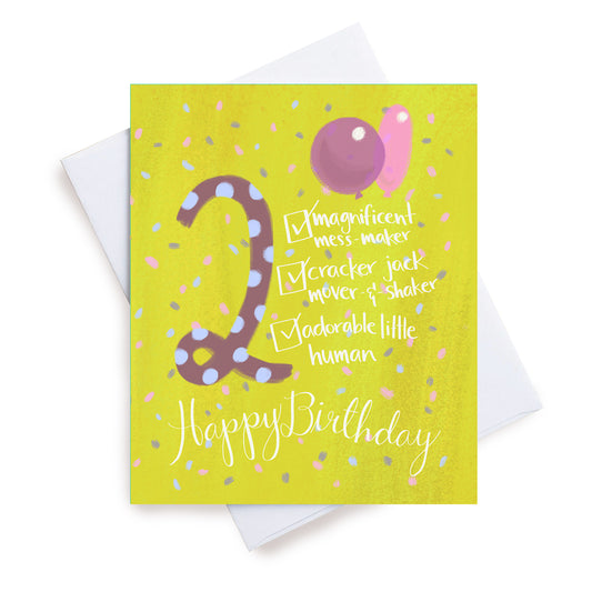 Happy Birthday List Age 2
