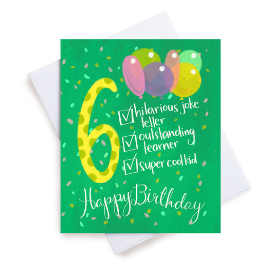 Happy Birthday List Age 6