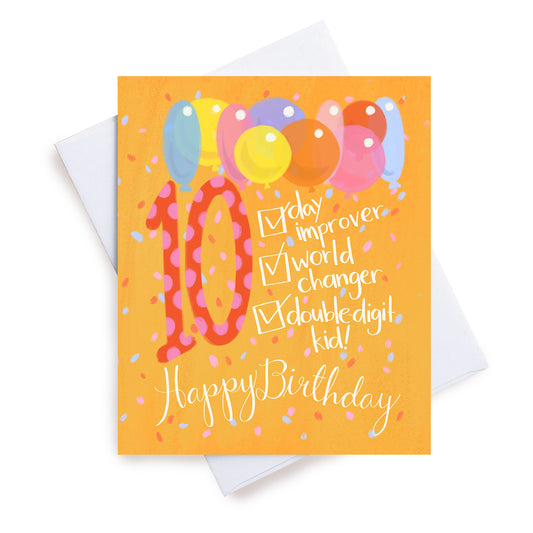 Happy Birthday List Age 10